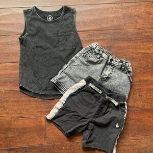 Volcom Black Kids Tank Top & Shorts